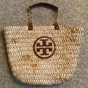 Tory Burch Straw Beach Tote Bag